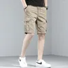 Men's Shorts Men Cargo 2023 Summer Fashion Streetwear Casual Sport Khaki Cotton Straight Short Pants