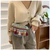 Waist Bags Women Folk Style with Adjustable Strap Variegated Color Fanny Pack Fringe Decor Crossbody Chest 221208