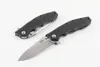 0562CF Flipper Folding knife D2 Drop Point Satin Blade Carbon Fiber with TC4 Titanium Alloy Handle Ball Bearing Washer Fast Open EDC pocket Folder Knives