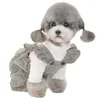 Abbigliamento per cani Tuta carina Pantaloni di zucca Abiti per cani di piccola taglia Ragazza Primavera Plaid Pet Dress Chihuahua Teddy Vestidos Para Perras