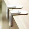 Baby Locks Latches# Safety Drawer Lock AntiPinching Hand Cabinet Plastic White Buckle for Children Kids Protection 221208