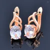 Hoop Earrings Luxury Zircon Fashion Gem Earring For Women 2022 Korean Trendy Geometric Creative Party Wedding Jewelry Gifts