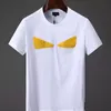 Дизайнерские мужские футболки из чистого хлопка с коротким рукавом Monster Yellow Eyes Pattern High Street Женщины Пары Свободная повседневная футболка T189q
