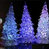 Décorations de Noël Arbol Navidad Colorf LED Arbre de Noël Fibre Optique Veilleuse Décoration Lampe Mini Décorations de Noël pour Dhdfv