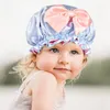 髪の毛付きの女の赤ちゃんのナイトキャップ新生児ターバンキャップビーニーシルクキッズラウンドハットヘッドアクセサリークリスマスギフト