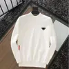 Wyższa wersja designer haft haftowa bluza z kapturem mężczyzn wełniane swetry swobodne bluzy pullover kurtka