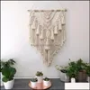 Tapices Rame Tapiz colgante de pared Decoración Boho Chic Tejido bohemio Decoración del hogar Wll157 Drop Delivery Garden Dhitf