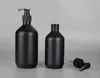 Mattschwarzer Seifenspender, Handlotion, Shampoo, Duschgel, Flaschen, 300 ml, 500 ml, PET-Kunststoffflasche mit Pumpen für Badezimmer