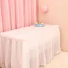 Table Cloth Disposable Plastic Pink Skirt Tablecloth Rectangle Tulle Cover Wedding Reception Baby Shower Birthday Party 427X74CM