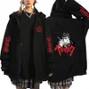 Herrtröjor tröjor Autumn Winter Zip Coat Hoodie Fashion Sweatshirt Harajuku Anime Berserk Cool Loog Hylsa Män kvinnor Jackor Kläder Puck 221208