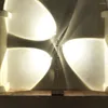 Golvlampor ljus och skugglampa studie vardagsrum kreativt led projektion silver enkel sovrum designer konst vertikala fixturer