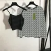 メッシュレターレディースTシャツスリングベストデザイナー刺繍プルオーバーティーセクシーなスルーレングスリーブレディースボトムシャツを見る