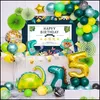 Decorazione del partito Dinosaur Jungle Party Supplies Palloncini per il ragazzo Decorazione di compleanno Bambini Jurassic Dino Wild One Decor Y201006 2267 Dhhow