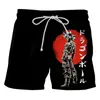 Running Shorts Japanese Anime Oversized Elastic Waist Short Pants Graphic Printed Casual Daily Drawstring Jogging Sports