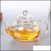 Zestawy do herbaty kawy 1PC Praktyczne odporne na butelkę szklanki szklanego czajnika z infuzorem herbatę liść ziołowy kawa 400 ml 249 s2 Drop dostawa hom dhety