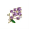 Elegant Purple Flower Brooches for Women Corsage Party Decorations Wedding Coat Clothing Jewelry Gift