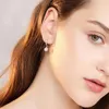 Hoop Earrings Classic CZ Stone Pearl Small Huggies Charming Rose Gold Earring Stud Accessories Trendy Jewelry For Women Gifts