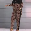 Kvinnors tv￥bitar byxor sp￥rdr￤kt kvinnlig tryckficka kvinnor loungewear set v￥rens h￶st o-hals l￥ng￤rmad blyerts damer outfit streetwear 221207