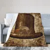 Coperte Coperta di flanella Cappello a cilindro Steampunk come concetto di fantascienza Sottile coperta morbida meccanica sul divano letto Patchwork da viaggio