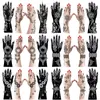 Other Permanent Makeup Supply 12pcs Large Henna Hand Tattoo Stencils Flower Glitter Airbrush Mehndi Indian Henna Tattoo Templates Stencil For Body Painting 221208