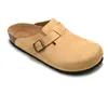 Дизайнер Boston Summer Cork Flat Slippers Fashion Leather Slide Любимые пляжные сандалии повседневная обувь для женщин Мужчина Arizona Mayaricn6n#
