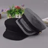 Boinas de chapéu militar de renda de inverno Chapéus de beisebol de top lixo para mulheres e homens u unisex Caps octogonais