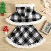 Girls Dresses Ma Baby 27Y Christmas Kids Red Dress Princess Ruffle Aline Fur Hooded Cloak Outfits Xmas Costumes D01 221208