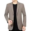 Męskie garnitury Blazers Autumn Business Blazer Koreańszy trend modowy Solidny kolor płaszcz wełny Wysokiej jakości szczupła kurtka 3xl 221208