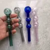 Nieuwste kalebas gekleurde glazen oliebrander pijp roken accessoires met 3 ballen 15 cm lengte voor waterpijpen waterpijpen Rigs gereedschap