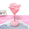 Luci notturne Romantic Rose LED per sala da pranzo Cafe Bar Lamp Decor Carica USB Apparecchi di illuminazione dimmerabili Regali di Natale per ragazze