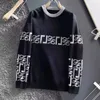 Erkek kazaklar kış yün sweater erkek örgü klasik f işlemeli ceket tasarımcısı kazaklar erkek kadın kazak örgü gömlek miqf