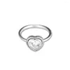 Klaster pierścieni Authese 925 Sterling Silver for Women Clear CZ Sparkling Love Ring Fine Biżuter