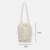 Evening Bags Summer Hollow Mesh Women Shoulder Bag Cotton Woven Cabaret Boxes For Handbag And Handbags Luxury Designer Beach