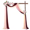Curtain 70x550cm Wedding Arch Drape Chiffon Fabric Draping Cortinas Dormitorio Drapery Ceremony Reception Swag Pink Curtains