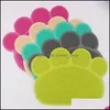 Hondenhuizen Kennels Accessoires Pet Dog Voedingsmat Kennels Pad Paw PAW BED BED DISH PACEINGEN CAT SUCHT MATS VOEDSEL Water Voer Placeme Dhquh