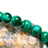 Chaîne AAAAA Naturel Malachite Bracelet Femmes Bijoux Pierre Stretch Couple Pour Hommes Gem Perles s 221207