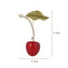 Brooches Fashion Drip Oil Yellow Cherry Fruit Brooch 2-color For Women Alloy Fruits Casual Weddings Pins Gifts