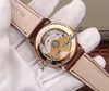 Villeret Ultraplate Ultra Slim A1511 Automatic Mens Watch ZF 6651364255B Rose Gold White Dial Silver Roman Marker Brown Leather 9973389