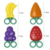 Roestvrijstalen schaar van kinderen Handgereedschap Creatieve fruit Magnetische sticker Cartoonschaar