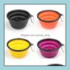 Dog Bowls Feeders Pet Dog Cat Feeding Bowl Slow Food Water Dish Feeder Sile Foldable Choke Bowls For Outdoor Travel 9 Colors To Ch Dhrs8