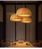 Lámpara colgante de bambú Tejido a mano Estilo chino Tejido Lámparas colgantes 18/19/30 cm Restaurante Decoración para el hogar Accesorios de iluminación Lámparas de interior LRG009