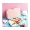Lunch Boxes Bags 2 Or 1 Pcs Lunch Box For Kids Food Safe Compartment Design Portable Containers School Waterproof Storage Boxes Micr Dh3V4