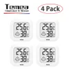 Temea 4 Pack Mini Indoor Digital Thermometer Hygrometer Set Room Humidity Gauge Meter LCD Display Temperature Sensor