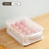 Bottiglie di stoccaggio AFBC Scatola per uova multistrato Portauova in plastica da cucina Dispenser per uova Contenitore per frigorifero