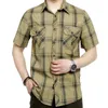 Men's Casual Shirts Shirt Men Plus Size 5XL Plaid Turn-down Collar Cotton Camisa Masculina Chemise Homme Streetwear Clothing