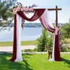 Curtain 70x550cm Wedding Arch Drape Chiffon Fabric Draping Cortinas Dormitorio Drapery Ceremony Reception Swag Pink Curtains