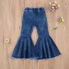 Брюки Focusnorm Fashion Toddler Kids Girls Jeans Jeans Bants наряды 2 7y Elastic High талия разорванная Flare 221207