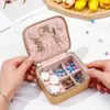 Jewelry Pouches Fashion Luxury Sequined Glitter PU Leather Box Zipper Closure Ring Necklace Bracelet Storage Display