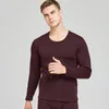 Sous-vêtement thermique pour hommes couleur unie en surpoids hommes costume chaud Plus velours épaississement hiver Thermo ensembles longs Johns vêtements