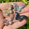 Charms 5Pcs Cubic Zirconia Paved Butterfly Pendant For Woman Bracelet Bangles Necklace Key Chain Jewelry Handmade Accessories